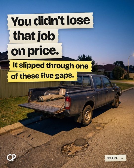 Old: AI photo of a ute with tape headline