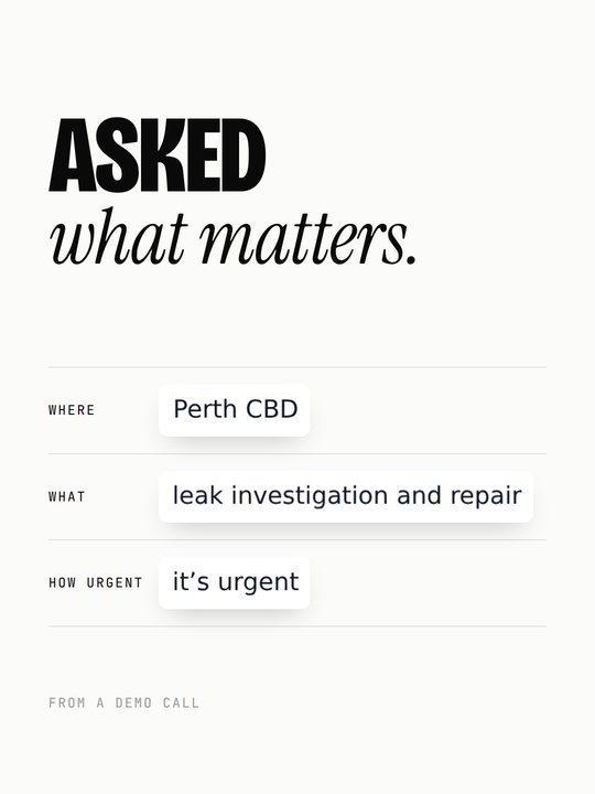 Asked what matters: where, what, how urgent