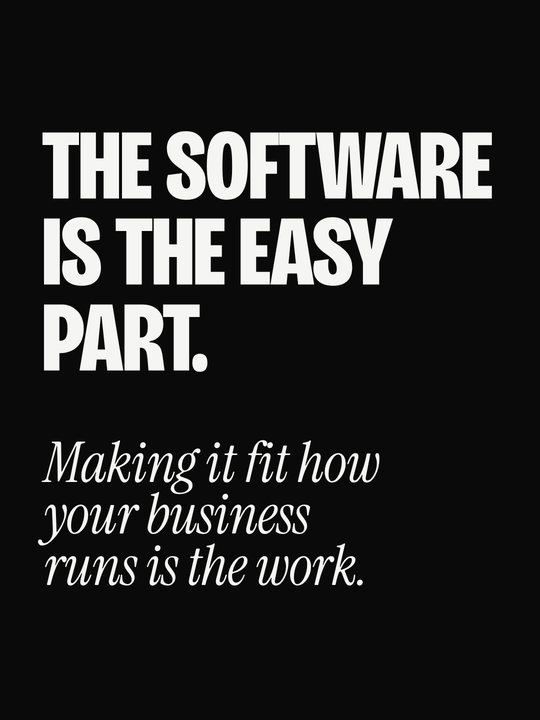 The software is the easy part