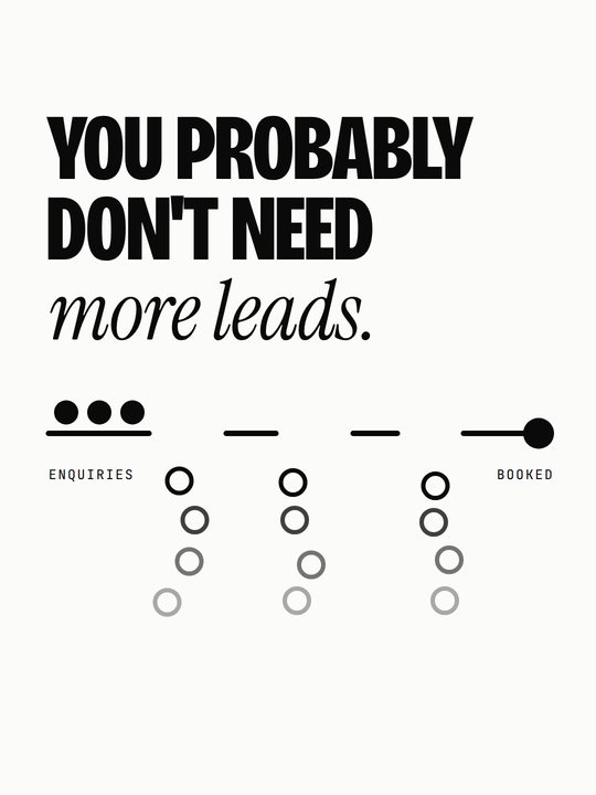 You probably don't need more leads, over a line with three gaps and dots falling through